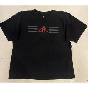 Adidas Y2K 3 Stripe Shirt Mens Size 3XL Black Red Short Sleeve Athletic